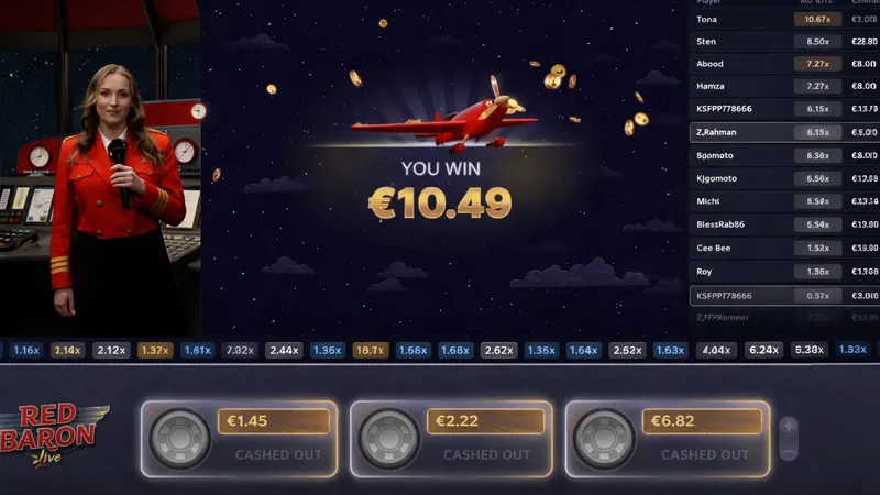 Red Baron crash game gameplay